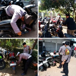 Polsek Banyuresmi Tertibkan Knalpot Brong di Lingkungan Sekolah, 12 Knalpot Tidak Sesuai Standar Diamankan