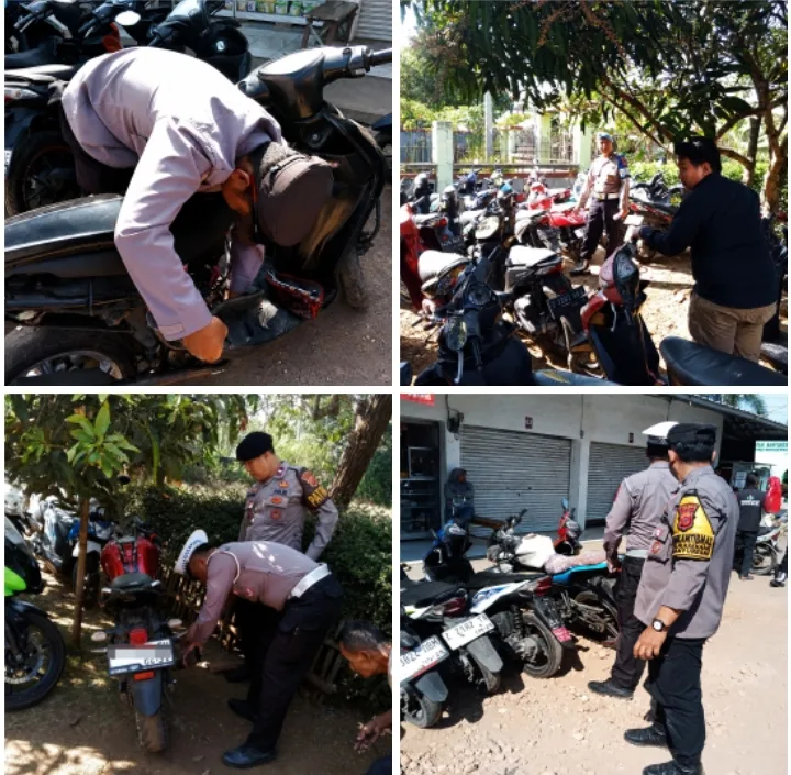 Polsek Banyuresmi Tertibkan Knalpot Brong di Lingkungan Sekolah, 12 Knalpot Tidak Sesuai Standar Diamankan