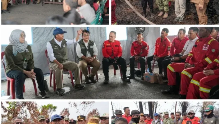 Menhut Raja Antoni Tinjau Karhutla Kalbar, Hotspot Turun Jadi 28 Titik
