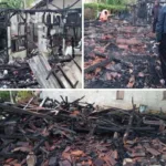 Malam kelam di Cikajang,tiga rumah warga ludes dilalap api,harta benda tak tersisa.