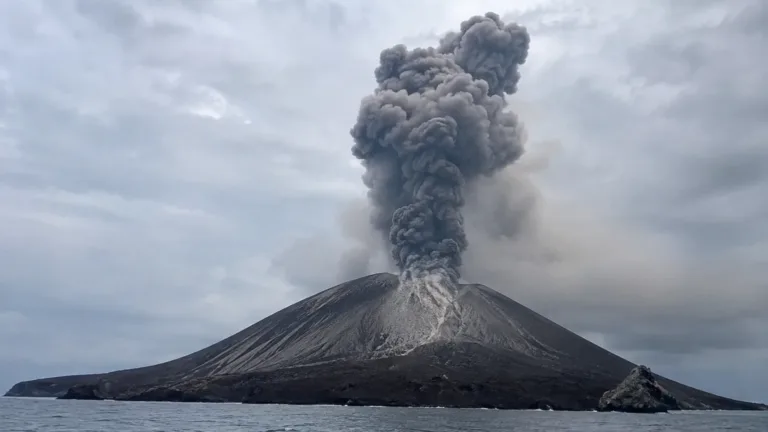Gunung Anak Krakatau Erupsi Dua Kali, Radius 3 Km Terlarang