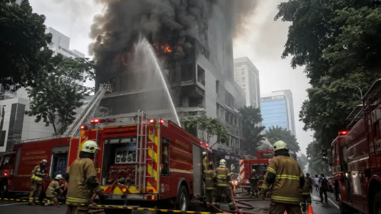 Kebakaran Melanda Gedung di Cikini Raya, Damkar Kerahkan 18 Unit