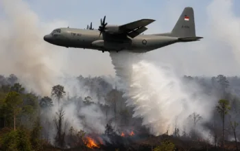 TNI AU Kerahkan 5 Pesawat Bantu Tangani Karhutla di Kalimantan
