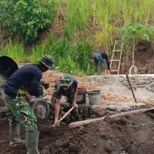 Dandim Apresiasi Sinergi TNI dan Warga Kebut Pembangunan Jembatan Beton Tahap V di Gowa