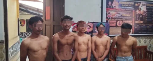 Polsek Cibatu Amankan Lima Pemuda Diduga Mabuk dan Ugal-Ugalan di Jalan Raya