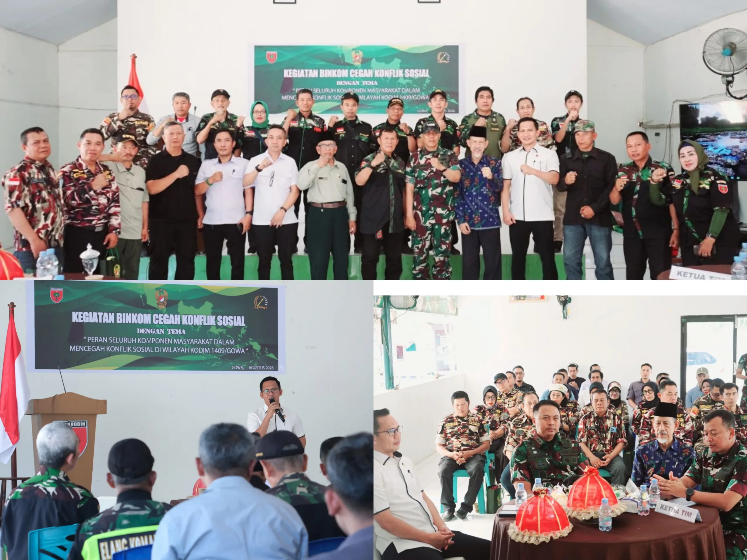 Kodim 1409/Gowa Gelar Pembinaan Komunikasi Cegah Konflik Sosial Tahun 2026