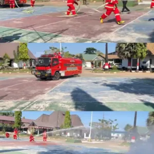 Antisipasi Kebakaran Lahan dan Pemukiman, Kodim 1409/Gowa Gelar Simulasi Damkar