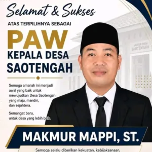 Makmur Mappi, ST Terpilih sebagai PAW Kepala Desa Saotengah