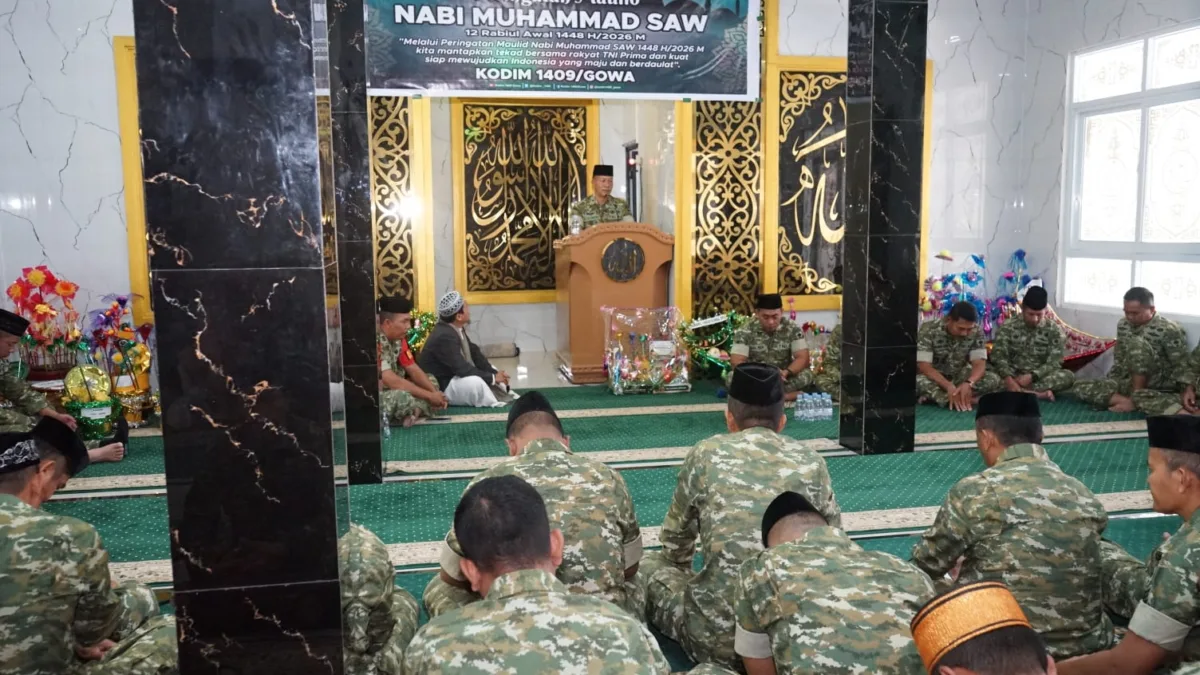 Tingkatkan Keimanan dan Pengabdian, Kodim 1409/Gowa Gelar Peringatan Maulid Nabi Muhammad SAW 1448 H