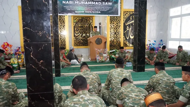 Tingkatkan Keimanan dan Pengabdian, Kodim 1409/Gowa Gelar Peringatan Maulid Nabi Muhammad SAW 1448 H