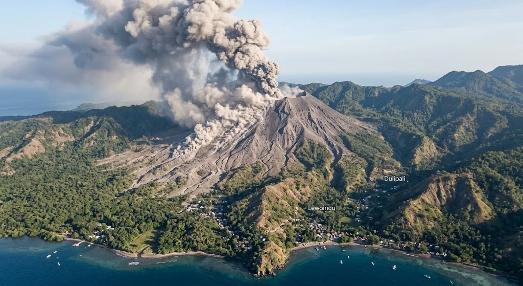 Gunung Lewotobi Laki-laki Erupsi, Warga Diminta Waspada