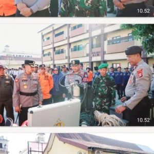 Siapkan Langkah Mitigasi Karhutla, Danramil Bajeng Hadiri Apel Gelar Pasukan di Mapolresta Gowa