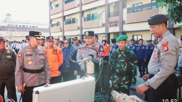 Siapkan Langkah Mitigasi Karhutla, Danramil Bajeng Hadiri Apel Gelar Pasukan di Mapolresta Gowa