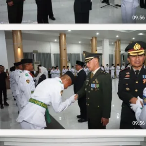 Menjelang HUT ke-81 RI, Kasdim 1409/Gowa Hadiri Pengukuhan Paskibraka Kabupaten Gowa