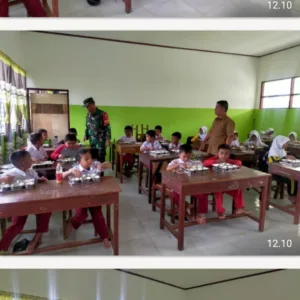 Koramil 05/Pallangga Bersinergi Bersama Mitra Pengelola Kawal Distribusi Makanan Bergizi di Desa Toddotoa