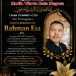 Insan Pers Berduka, Keluarga Besar Media Warta Bela Negara Sampaikan Belasungkawa atas Wafatnya PimRed Dejurnal.com