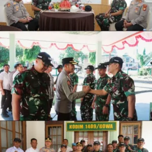 Perkuat Sinergitas TNI-Polri, Kapolresta Gowa Kunjungi Makodim 1409/Gowa