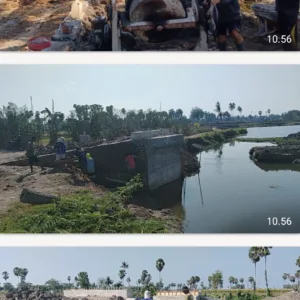Gotong Royong TNI dan Warga Tingkatkan Progres Pembangunan Jembatan