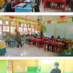 Sukseskan Program Nasional, Babinsa Kodim 1409/Gowa Sigap Kawal Pendistribusian Penyaluran Makanan Bergizi Gratis