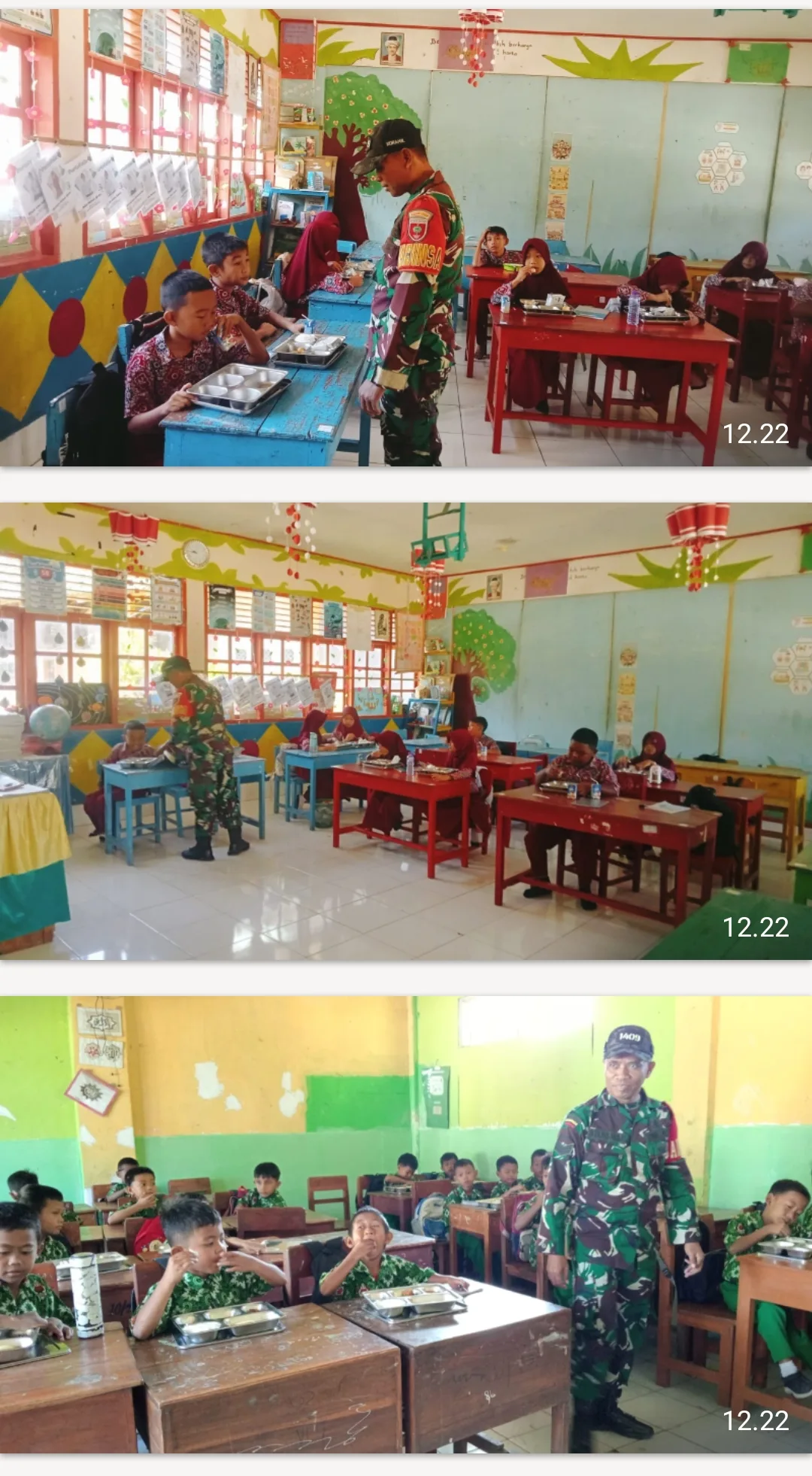 Sukseskan Program Nasional, Babinsa Kodim 1409/Gowa Sigap Kawal Pendistribusian Penyaluran Makanan Bergizi Gratis
