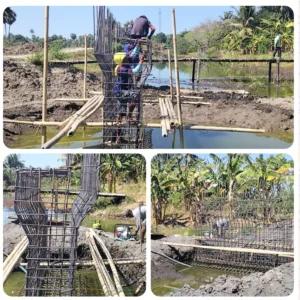 Kodim 1409/Gowa Pacu Pembangunan Jembatan Beton Tahap VI di Bontonompo Selatan