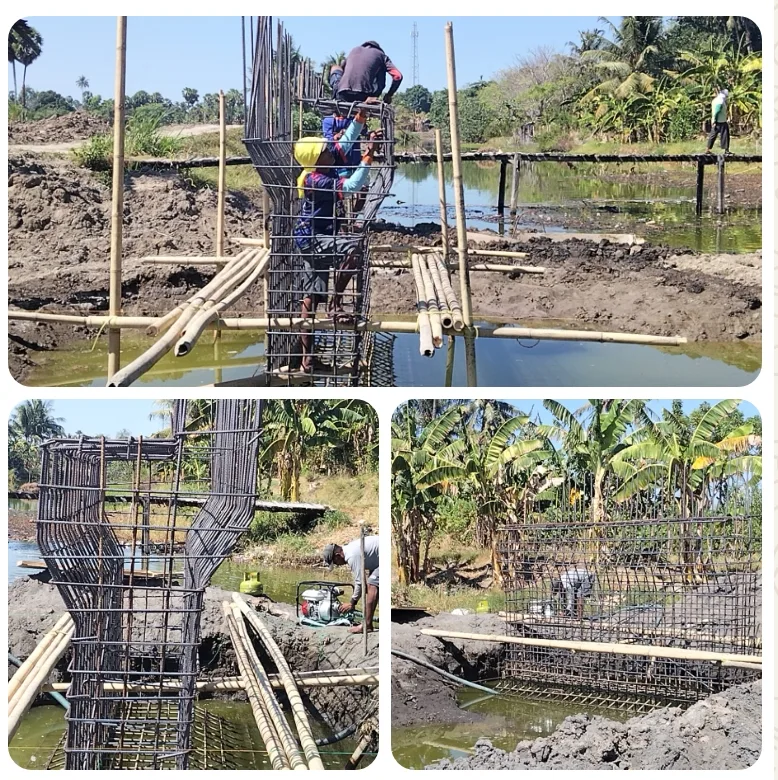 Kodim 1409/Gowa Pacu Pembangunan Jembatan Beton Tahap VI di Bontonompo Selatan