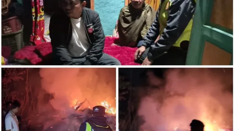 Sijago Merah Lalap Rumah Panggung di Banjarwangi, Polisi dan Warga Sigap Padamkan Api