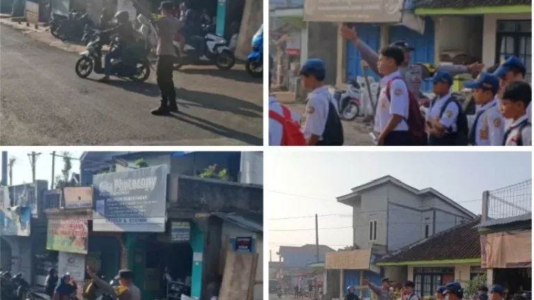Hadir di Tengah Masyarakat! Aksi Humanis Polsek Cibalong Atur Lalin Pagi