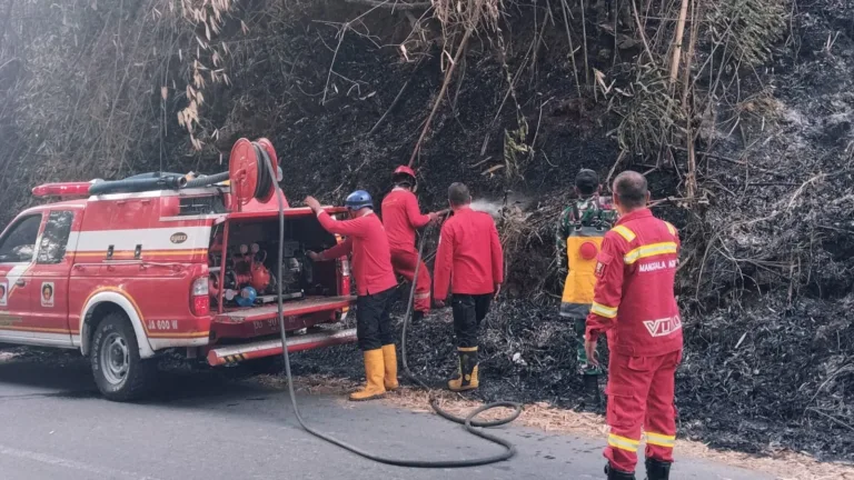TNI dan Manggala Agni Sigap Tangani Kebakaran Lahan di Dusun Bontoloe
