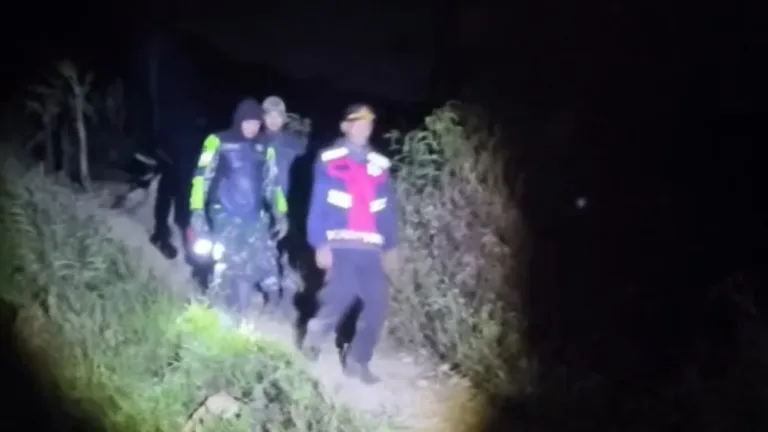 Tim Gabungan Bersama Polsek Cikajang, Lokalisir Kebakaran 5 Hektar  Di Kaki Gunung Cikuray