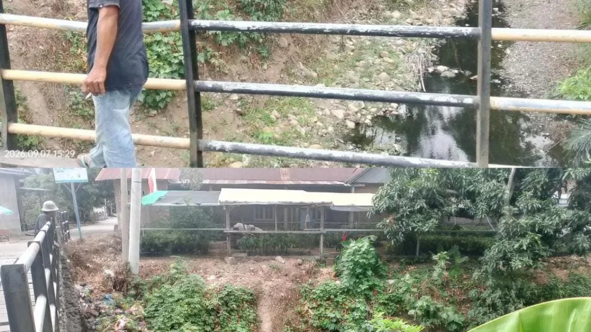 Bronjong Penahan Tebing Sungai Hanyut Terbawa Arus, Jembatan dan Pemukiman Warga Dusun Kanang Terancam