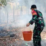 Lahan 2 Hektar di Romangloe Terbakar, Aksi Cepat Babinsa Cegah Api Meluas