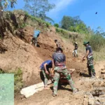 Jembatan Beton Ere Pucca’ Gowa Tembus 48%, Bukti Nyata Kemanunggalan TNI-Rakyat
