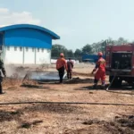 Aksi Cepat Babinsa dan Damkar Jinakkan Api yang Hanguskan Lahan Warga di Gowa