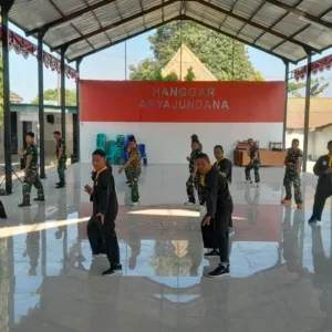 Perkuat Naluri Tempur, Prajurit Kodim 1409/Gowa Intensifkan Latihan Pencak Silat Militer di Hanggar Arya Jundana