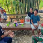 Cegah Kebakaran dan Jaga Keamanan Lingkungan, Pemdes dan Babinsa Kalebarembeng Gelar Komsos