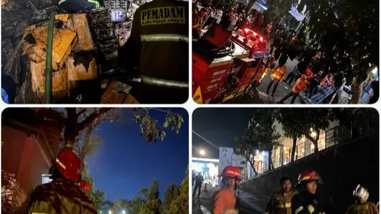 DAMKARMAT Mako Patriot Gerak Cepat Padamkan Kebakaran Gudang Penyimpanan JCO di Jalan Guntur