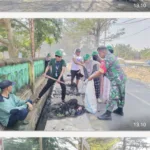 Kerja Bakti Bersama Warga Kelurahan Mawang, Babinsa Hadir Teguh di Tengah Masyarakat