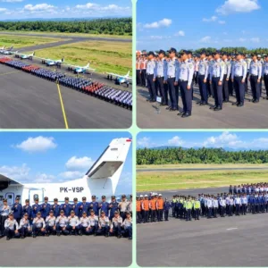 Gelar Pasukan HARHUBNAS 2026 di Bandara Nusawiru, Dishub Garut Tunjukkan Dedikasi
