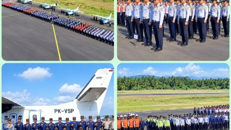 Gelar Pasukan HARHUBNAS 2026 di Bandara Nusawiru, Dishub Garut Tunjukkan Dedikasi