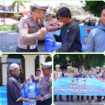 Sambut Hari Lalu Lintas Bhayangkara ke-71, Satlantas Polres Garut Gelar Baksos bagi Pengguna Jalan