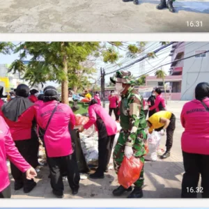 Kodim 1409/Gowa–Polri Bersatu Bersama Masyarakat Gelar Gerakan Peduli Sampah di Gowa
