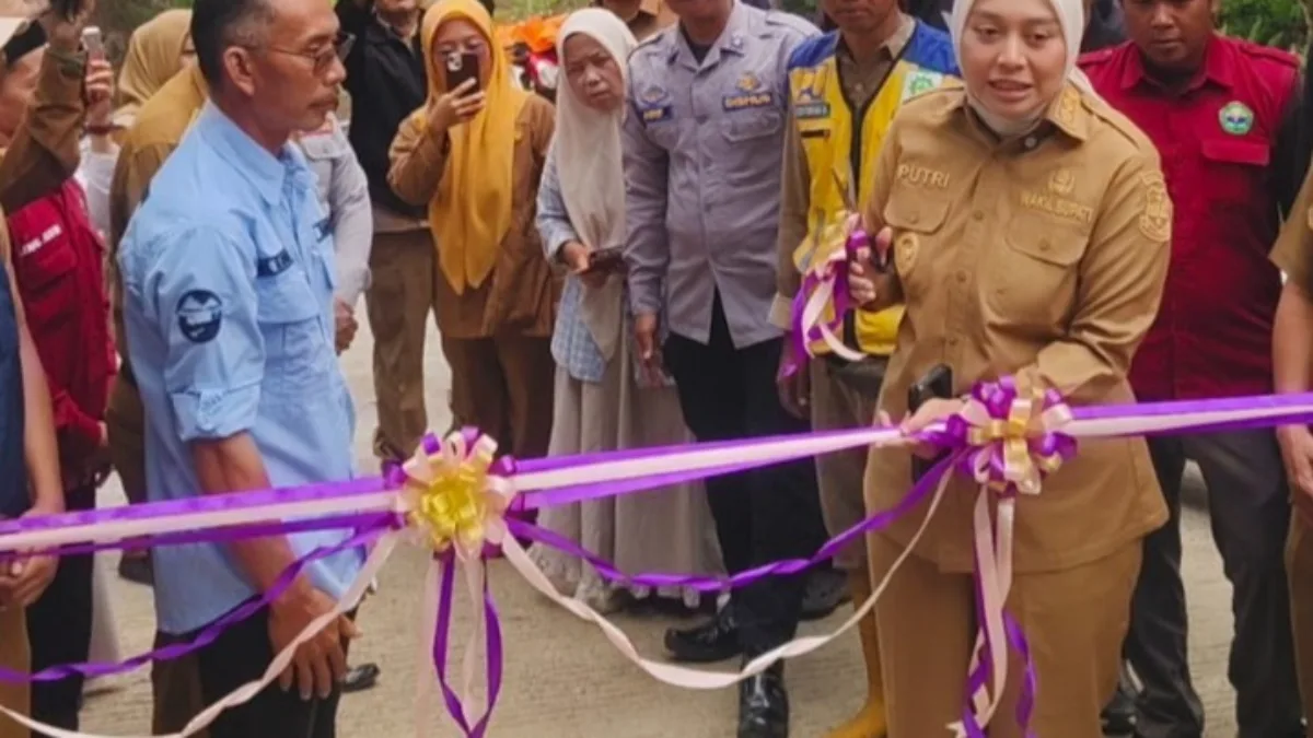 Jalan Garumukti–Panawa Diresmikan Wakil Bupati Garut hj drg L Putri Karlina MBA.