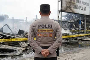 Polisi Selidiki Penyebab Kebakaran Pabrik Evyap Simalungun