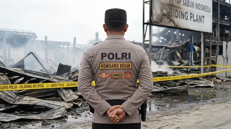 Polisi Selidiki Penyebab Kebakaran Pabrik Evyap Simalungun