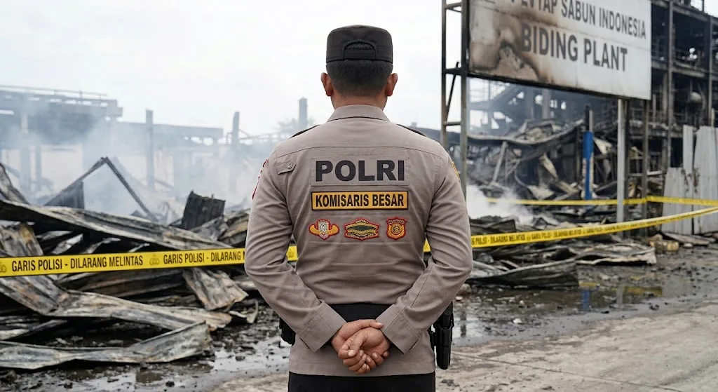 Polisi Selidiki Penyebab Kebakaran Pabrik Evyap Simalungun
