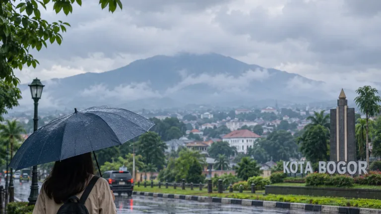 Cuaca Bogor Hari Ini Hujan Ringan, Suhu Capai 31 Derajat