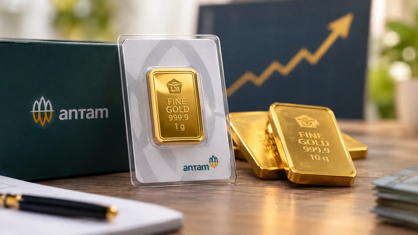 Harga Emas Antam Naik Rp15.000 Jadi Rp2,638 Juta per Gram