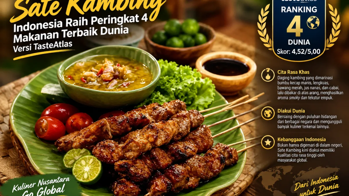 Sate Kambing Indonesia Peringkat 4 Makanan Terbaik Dunia