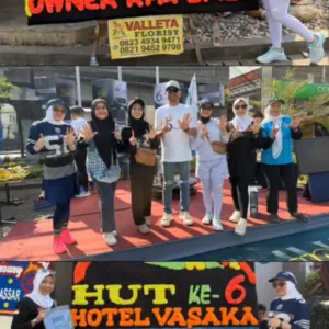 Semarak HUT Ke-6 Vasaka Hotel, Hj Dwiana Pamuji Astuti Owner Ayam Potong (RPA) BABE Hadiri Acara Seremonial Melalui Vlogging